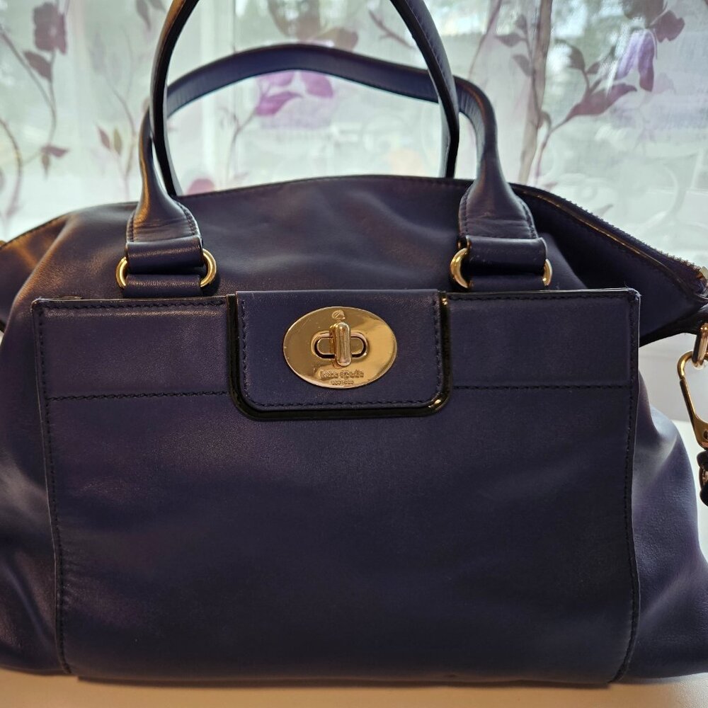 Kate Spade Blue Leather Satchel Medium
